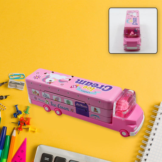 Double Decker Magic Truck Compass Pencil Case