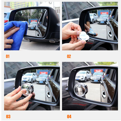 Car Blind Spot Side Mirror Round HD Glass