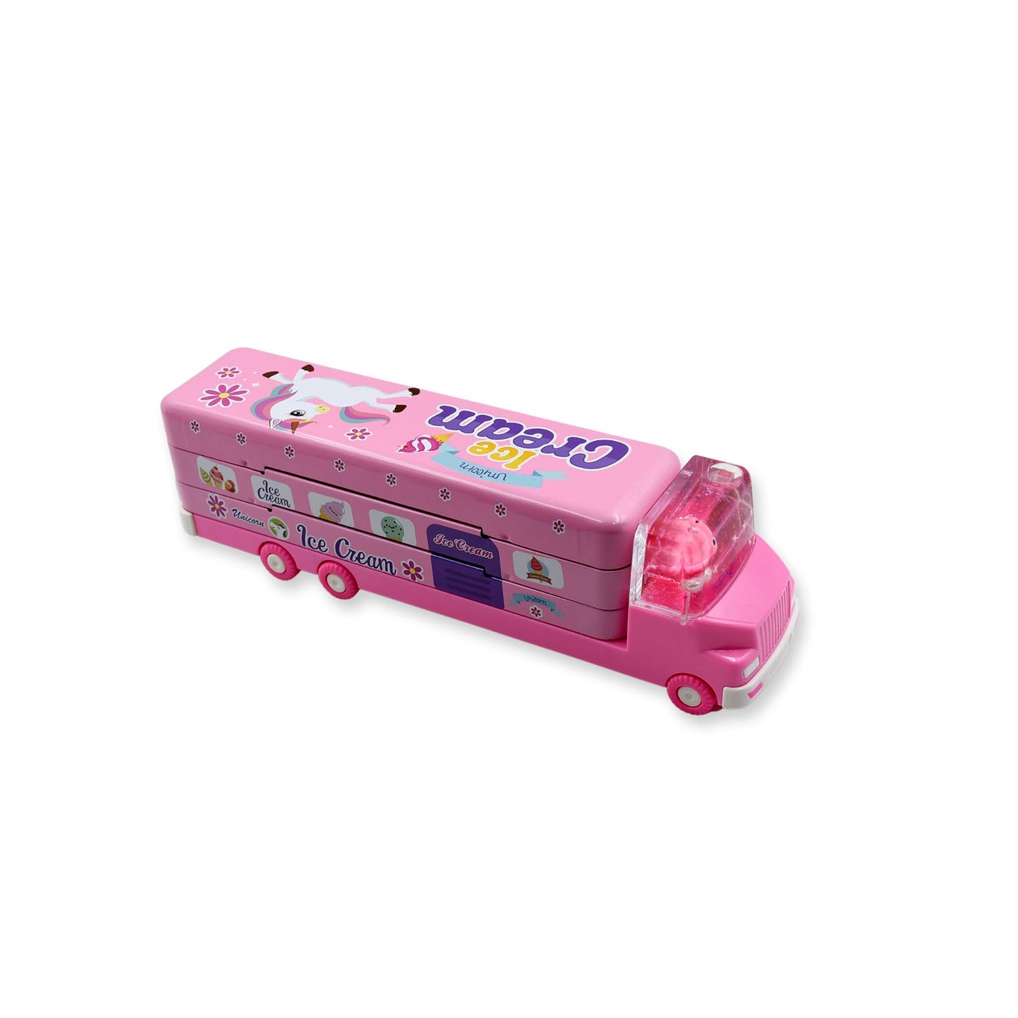 Double Decker Magic Truck Compass Pencil Case