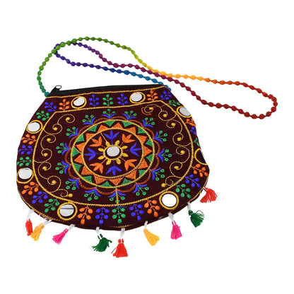 Handcrafted Cotton Embroidered Shoulder Bag / Purse for Girls & women