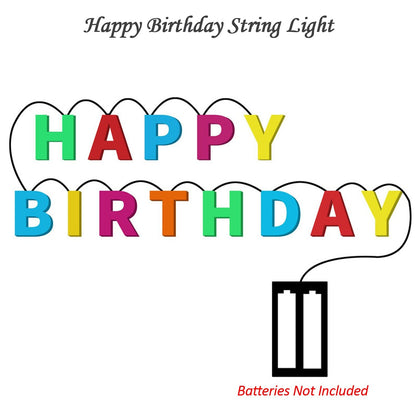 Decoratives Plastic Happy Birthday 13 LED Letter