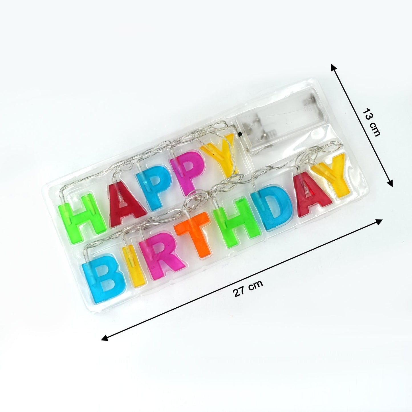 Decoratives Plastic Happy Birthday 13 LED Letter