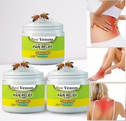 🐝 Bee Venom Relief Cream - (Buy 1 Get 2 Free🔥) ⭐⭐⭐⭐⭐ Highly Rated Pain Solution! Feel the Difference!